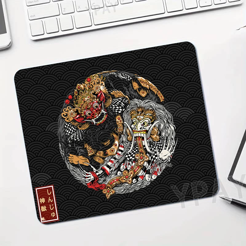 Japanese Style Mousepad Small Mouse Pads Mousepad Notebook Mouse Mat Koi Art Desk Pads Non-Slip Rubber Table Mats 20x25cm