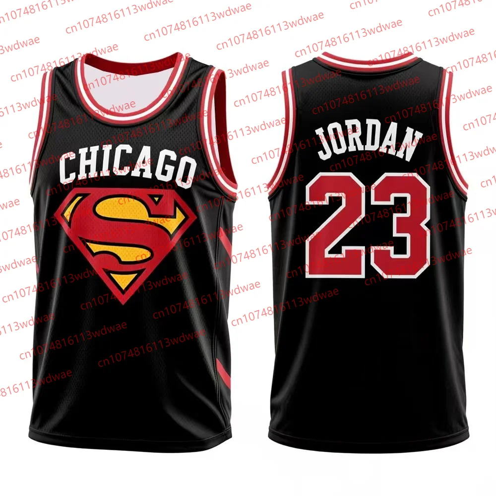Camiseta de Baloncesto de Chicago, Chaleco de Baloncesto de Superman, Camiseta de Baloncesto de Michael Jordan 23, Edición Especial de Superhéroe