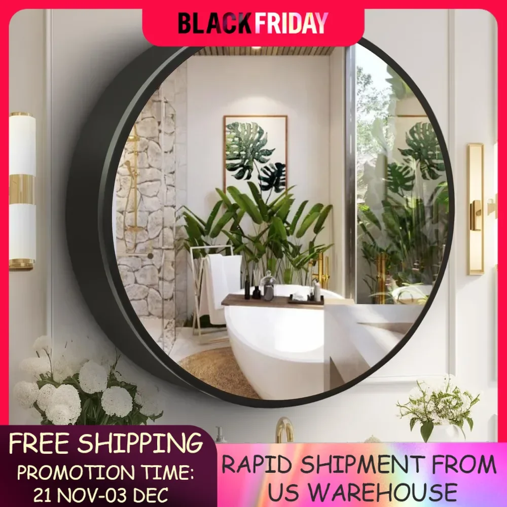 Medicine Cabinet 24 Inch x 24 Inch Bathroom Cabinet Mirror,Circular Storage Cabinet Suitable for bedrooms and bathrooms