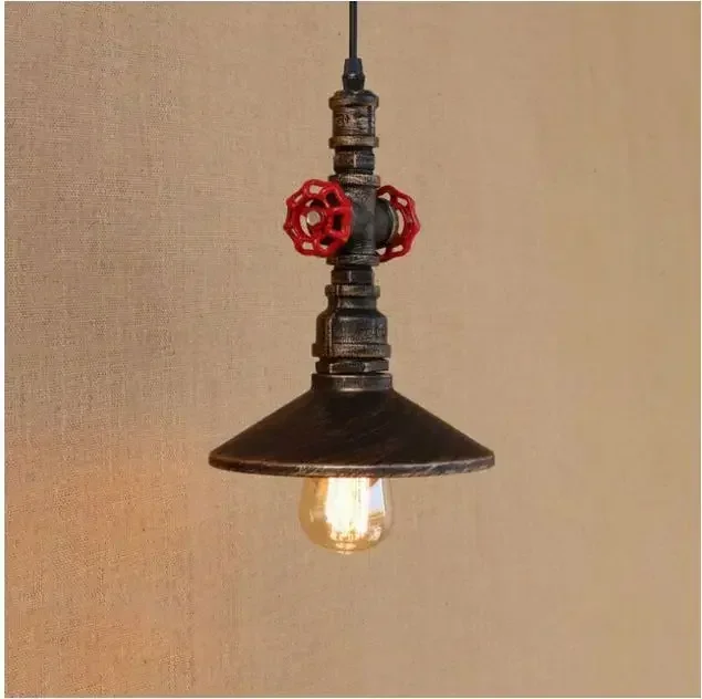 

American industrial style retro personality creative bar restaurant cafe bar wrought iron pipe chandelier