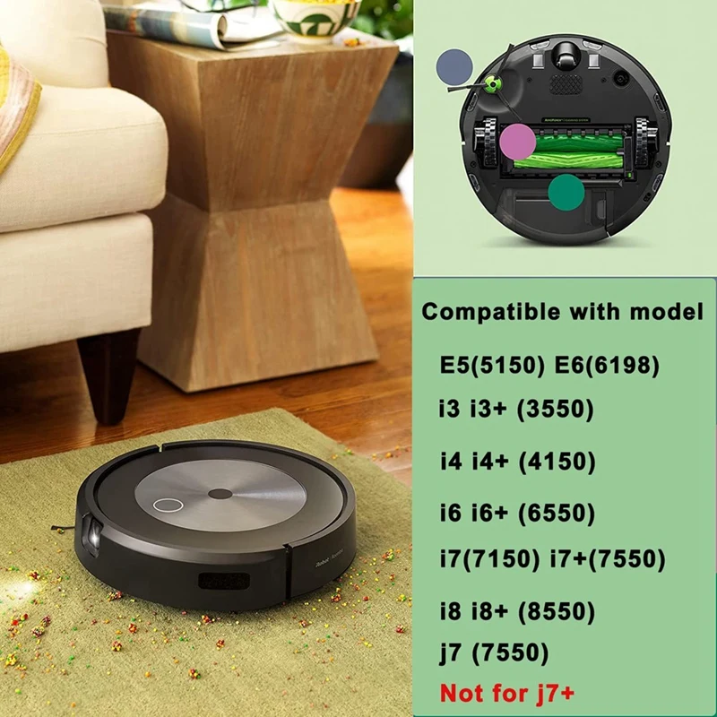 Dla Irobot Roomba E/I/J serii I7 I7 + I3 I3 + I4 I4 + I6 I6 + I8 I8 + J7 E5 E6 E7, główna szczotka boczna woreczki filtracyjne akcesoria części