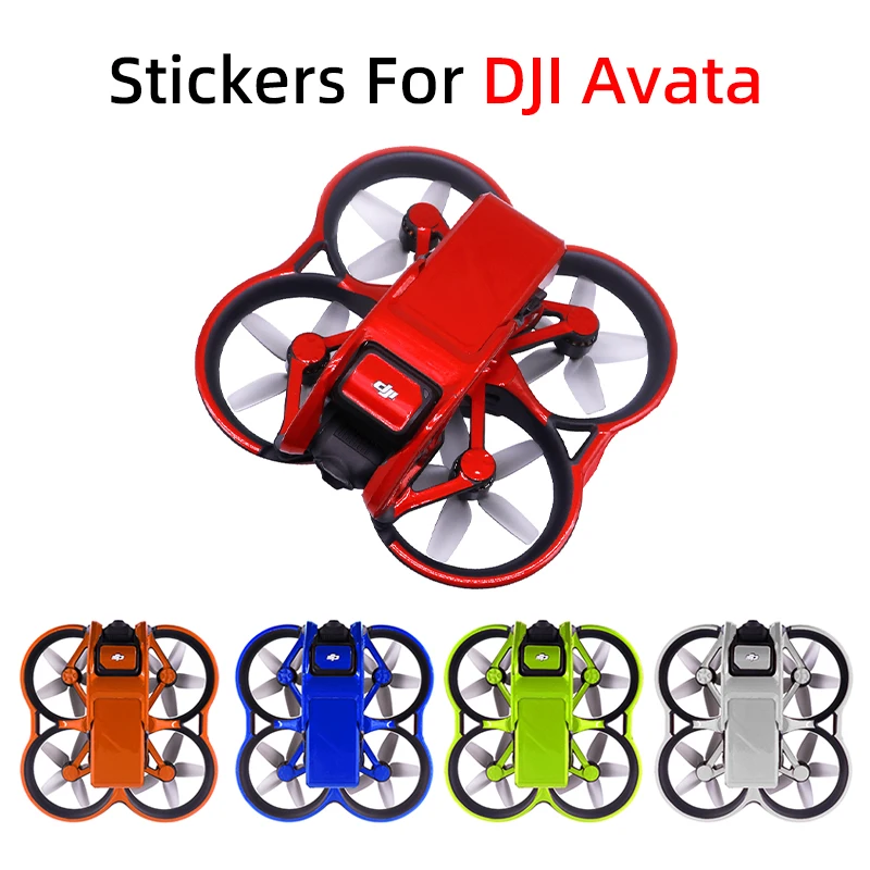 For DJI Avata Drone Goggles 2/V2 Solid Color Fluorescent PVC Stickers Waterproof Scratch Resistant Protective Skins Accessories