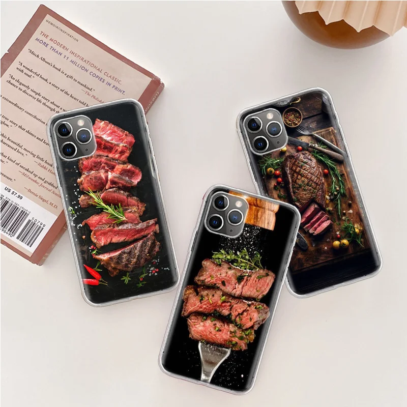 Tomahawk Steak Perfect Barbecue Phone Case For Iphone 14 13 15 16 Pro Max Plus Apple 11 12 Mini X XS Max XR Clear Cover Shell Co