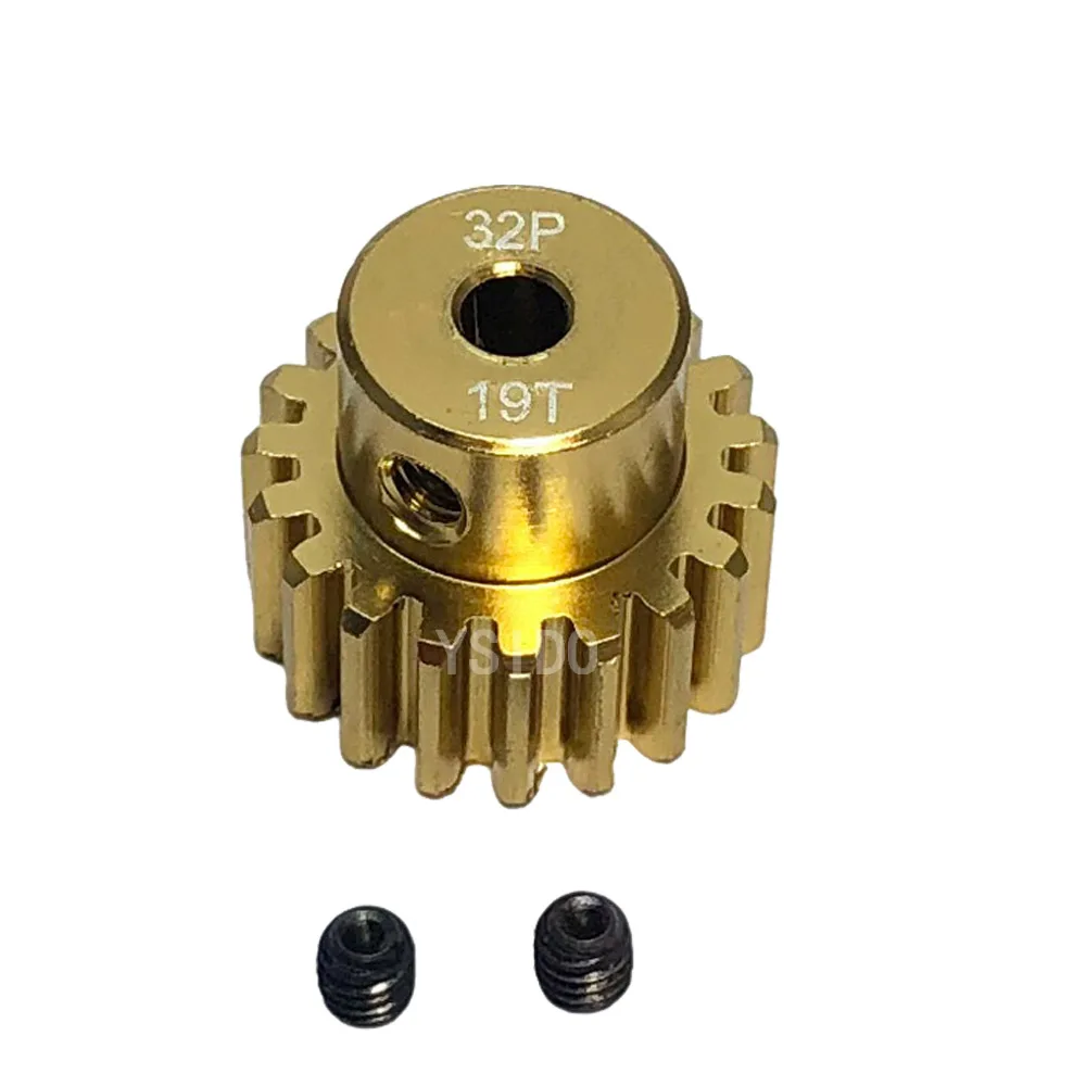 YSIDO 32DP M0.8 3.175mm 12T 13T 14T 15T 16T 17T 18T 19T Pinion Motor Gear for Traxxas 1/10 RC Car Truck Brushed Brushless Motor