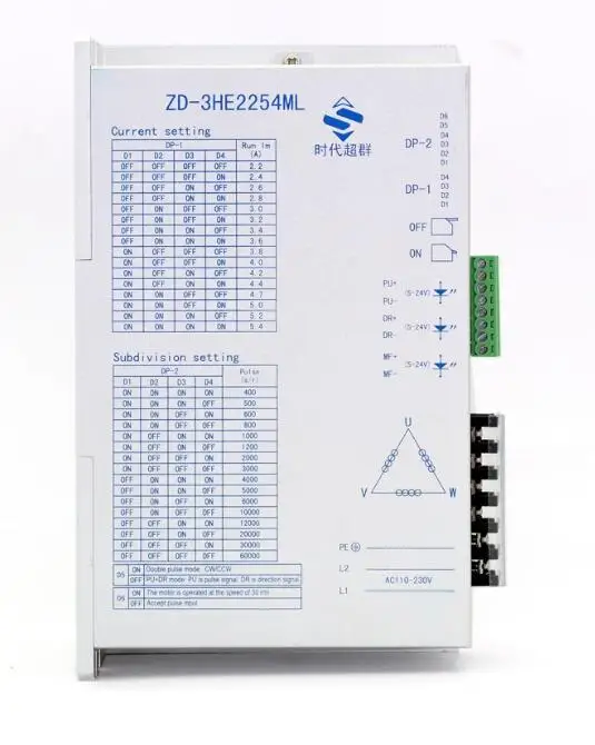 

ZD-3HE2254ML 86/110 three-phase high-voltage stepper driver AC 220V 5A terminal wire