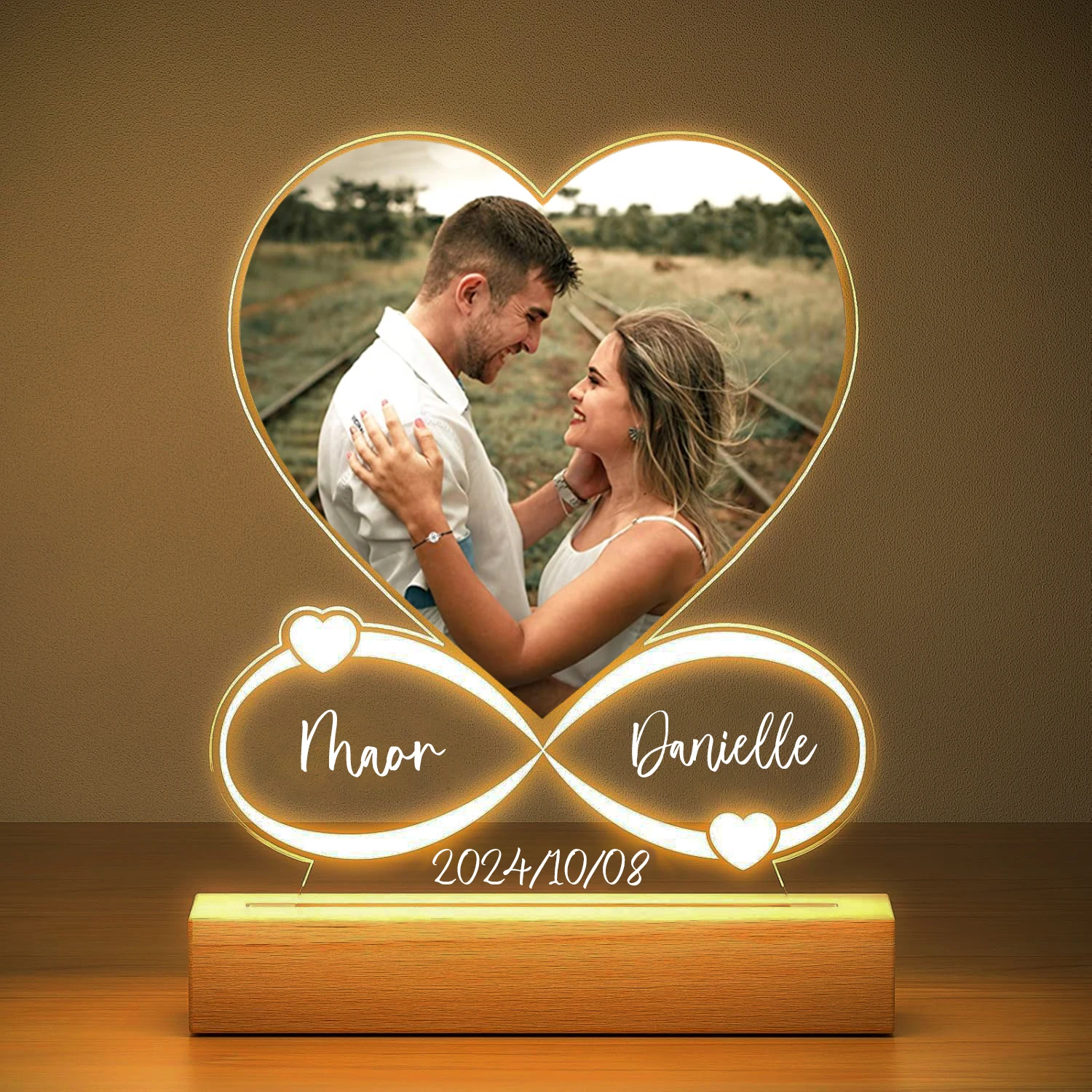 

Valentine's Day Personalized Anniversary Women Men Couples Gifts Custom Photo Love Frame Acrylic Plaque Giftware for Him Her