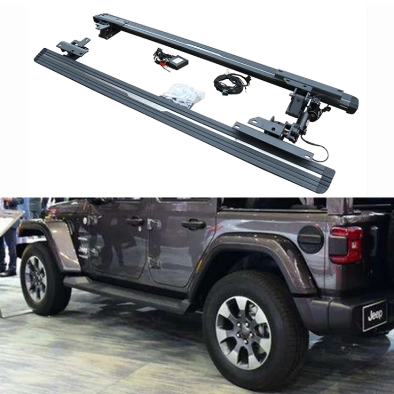 Car Body Parts Auto Electric Running Board Step For Jeep Wrangler Sahara 4 Doors 2018+