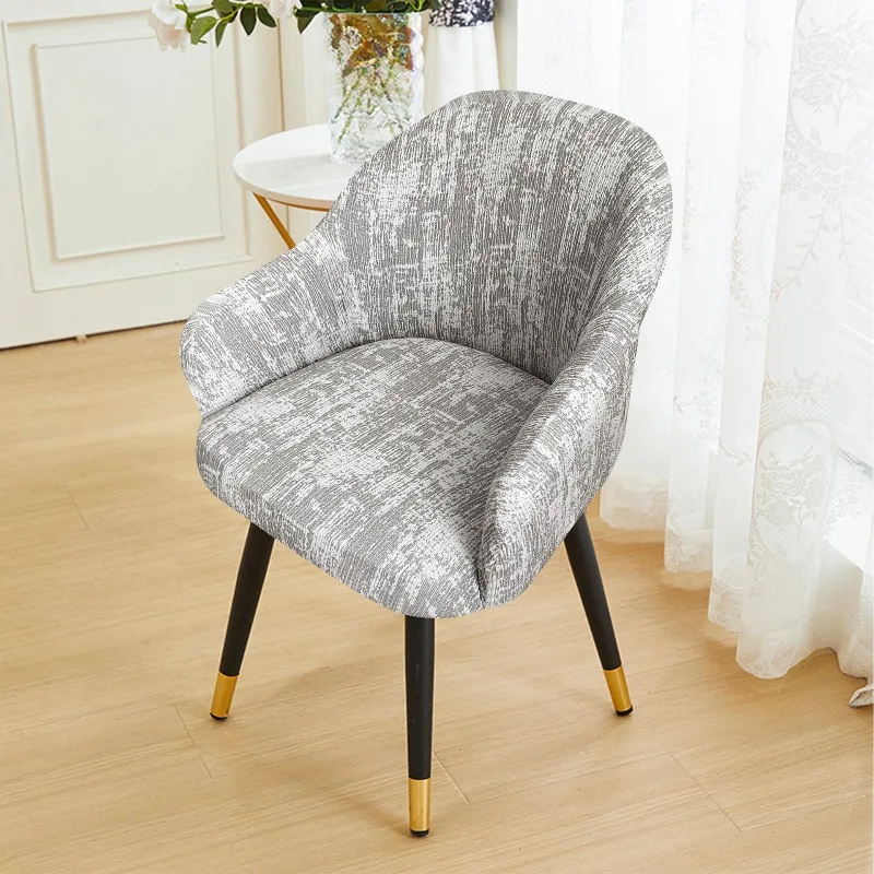 1pcs Arc High Armrest Chair Cover Printed Wingback Chair Slipcover Dining Chair Covers Protector Cover for Home Kitchen Room
