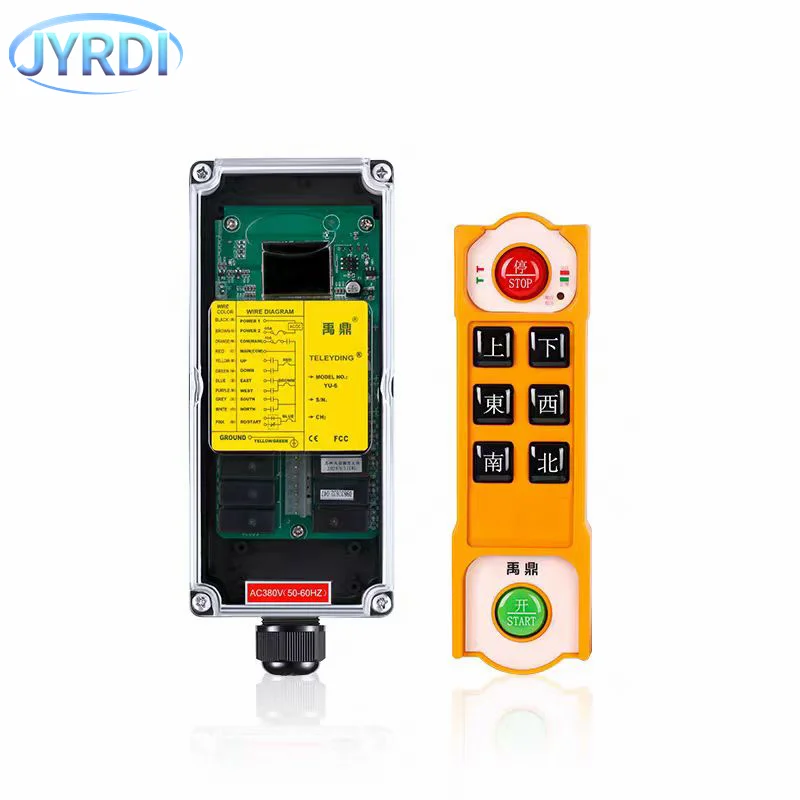 YU-6 6 buttons single speed Industrial Wireless Radio Crane Remote Control switches Hoist overhead bridge Crane Lift Control