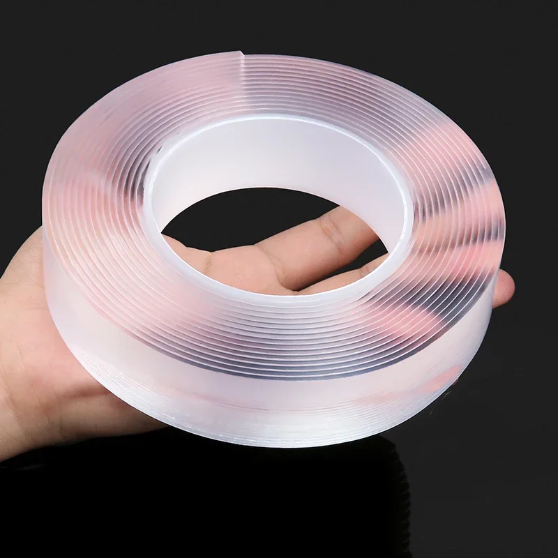 1/2/3/5M Nano Tape Reusable Tracsless Double Sided Tape Transparent Waterproof Adhesive Tape Cleanable Strong Sticky Nano Tapes