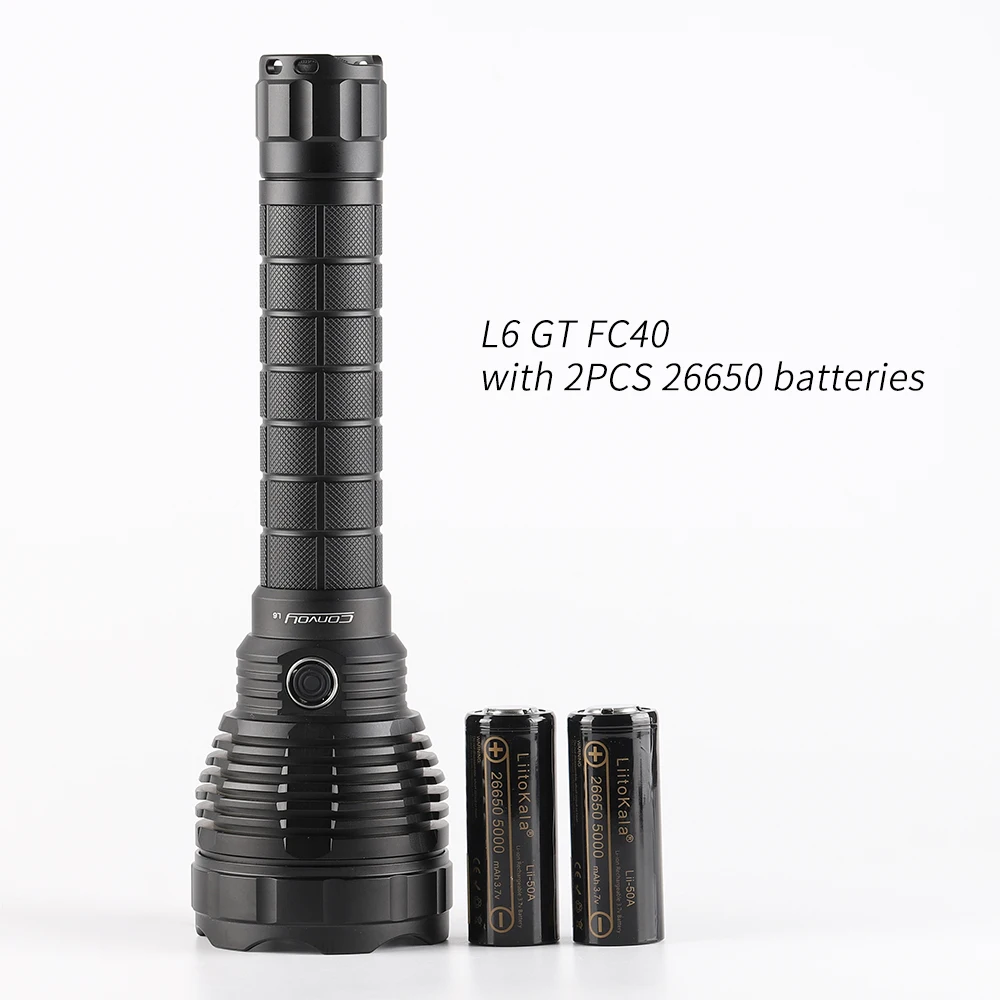 Convoy L6 flashlight ,GT-FC40 high CRI LED,26650 flashlight,with 26650 battery