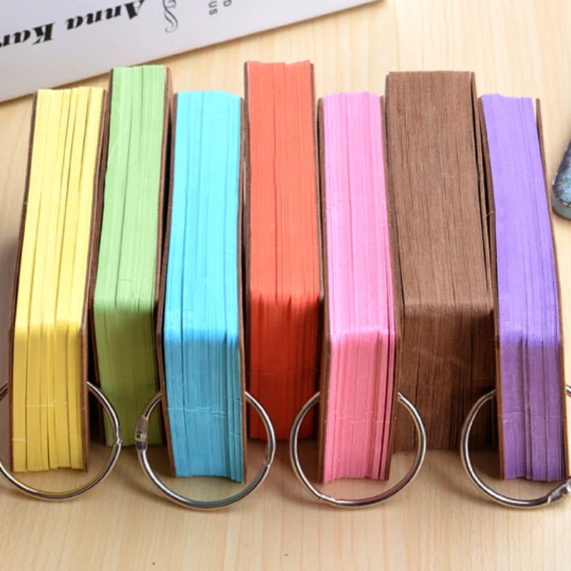 50Sheets/pc Blank Mini Notepad Portable Metal Ring Loose Leaf Binder Sticky Notepad Memo Pad Stationary Notebook Supplies