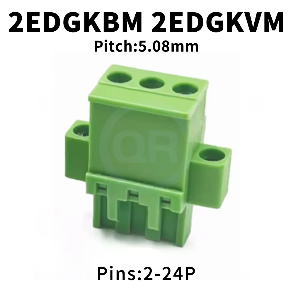 (10 Pcs) KF 2EDGKBM - 5.08mm Plug Solder Plug PCB Terminal Block 2EDGKM Vertical Plug JM 15EDGKBM 5.08