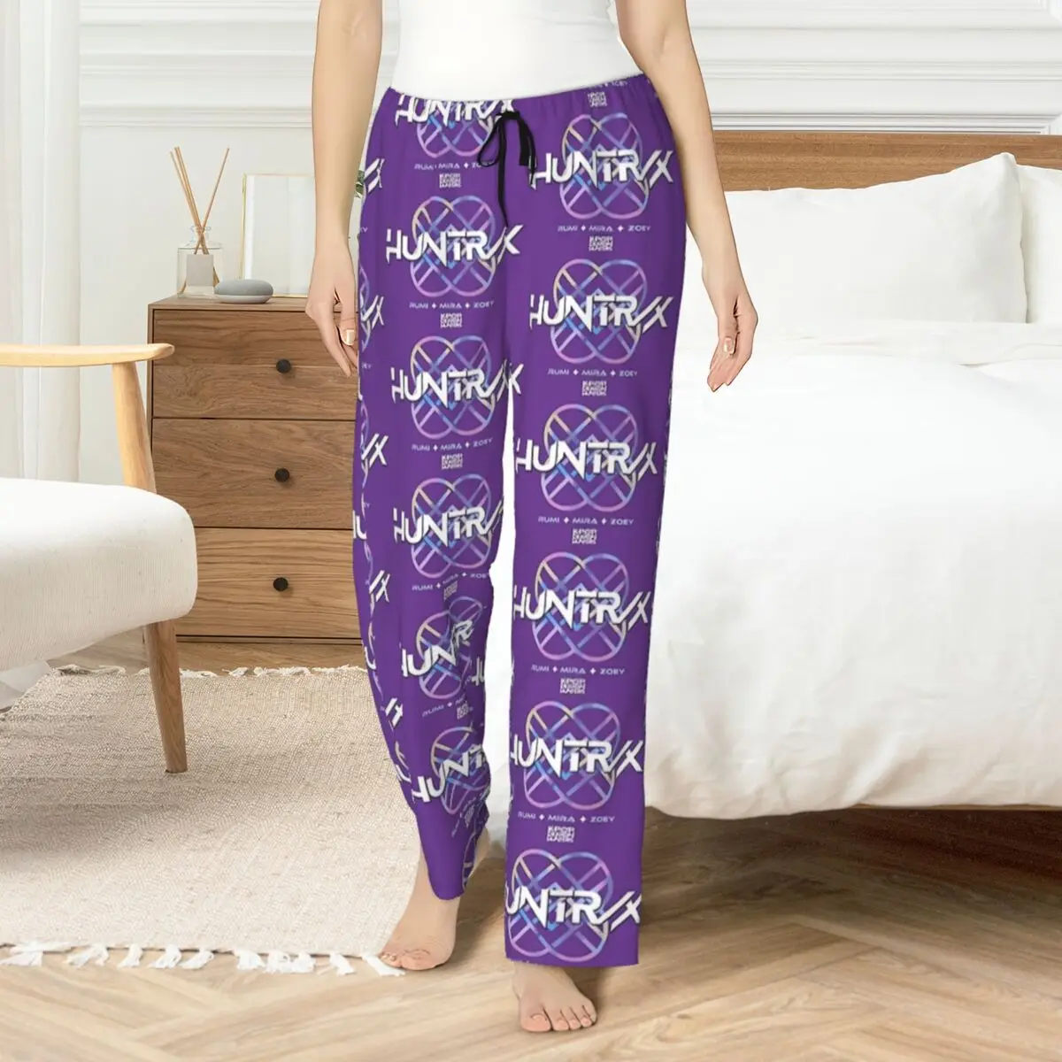 

Pajama Trousers KPop Demon Hunters Huntrix Logo Homewear Spring Comfortable Pajamas Female Casual Bedroom Printed Homewear