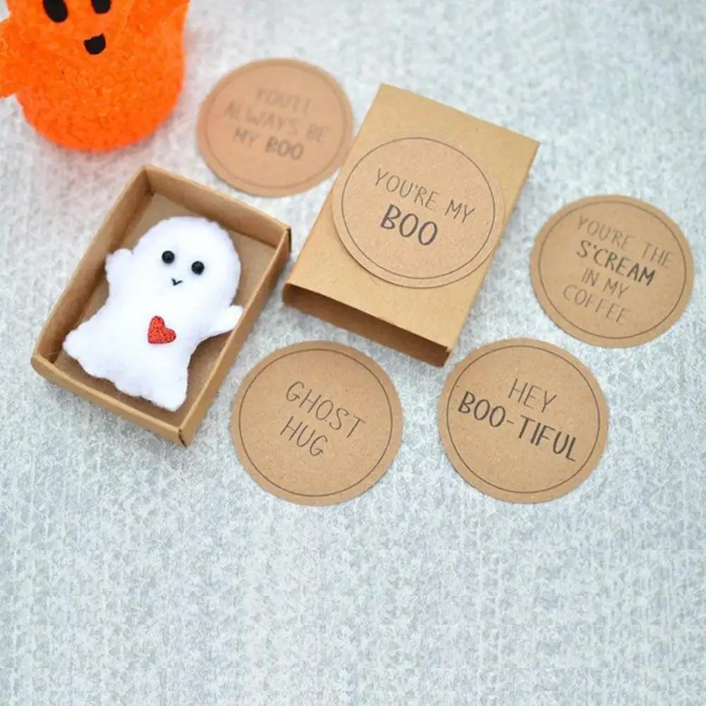 

1 Set Ghost Doll with Greeting Card Heart Pocket Cute You Are My Boo Cartoon Ghost Doll for Gifts Halloween Decoration