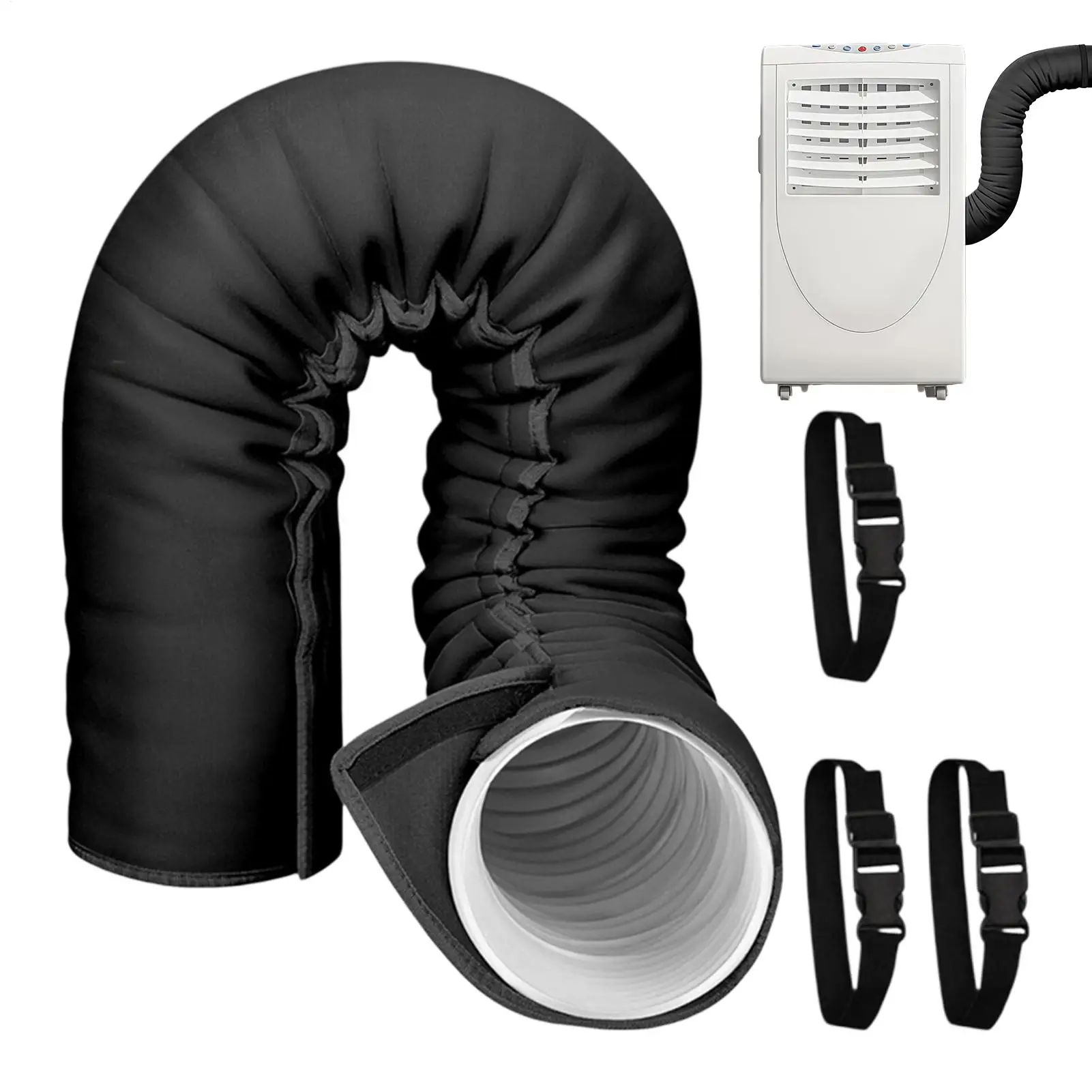Portable Air Conditioner Hose Insulation Insulated Portable Wrap with 3 Adjustable Straps Air Conditioner Accessories for Winter