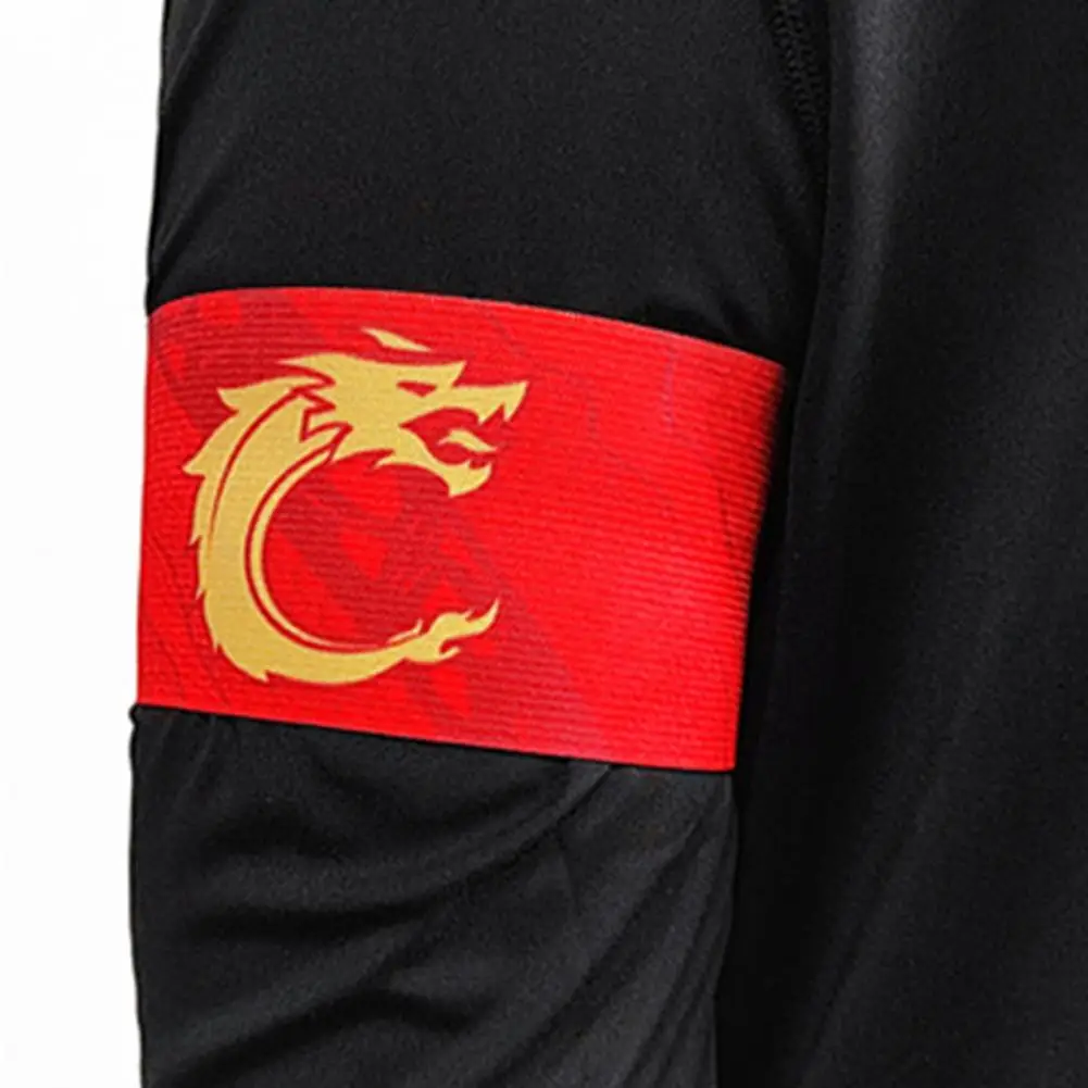 Dragon Print Sports Arm Strap Football Team Armband C logo Sports Arm Band Football Soccer Rubber Strap