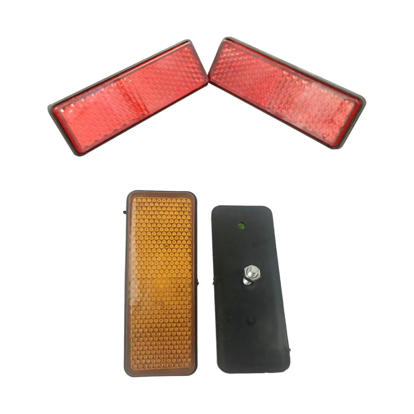 2Pcs Rectangular Reflectors Replace Parts Easy Installation High Performance Professional Fittings Accessories Compatible Sturdy