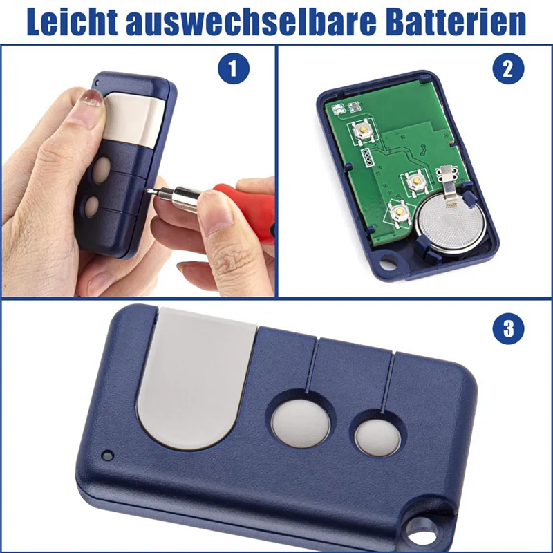 AM-3Pcs Garage Door Remote 433.92Mhz, 3-Button Opener Control  Compatible With Multiple Models