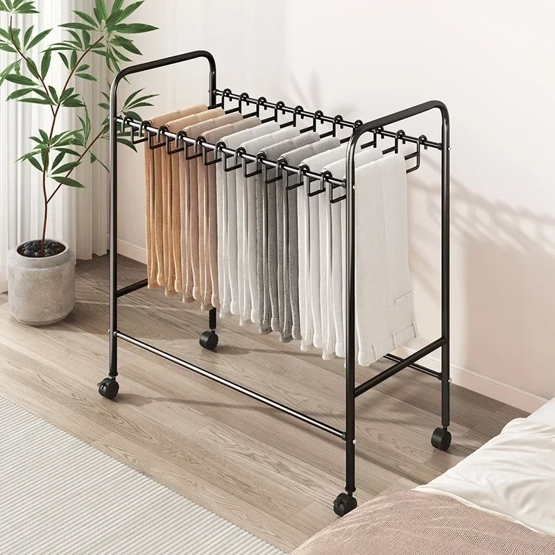 Multifunctional Pants Storage Drying Rack Mobile Upon Landing Bedroom Living Room Large Capacity Modern Tie Clothes Hanger