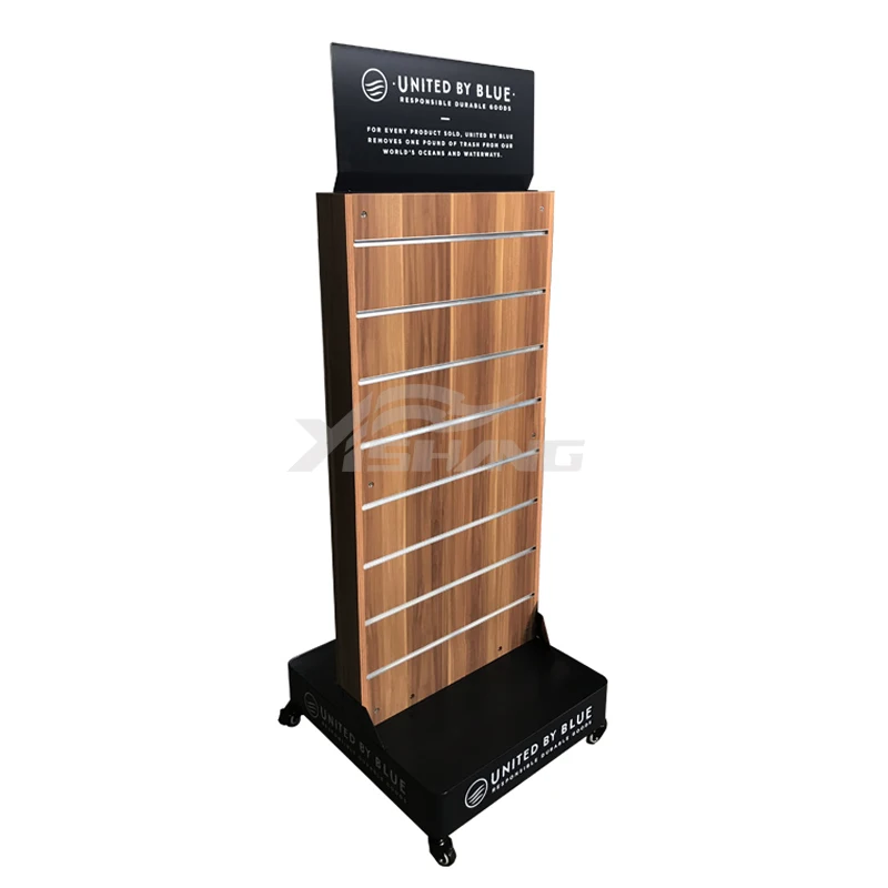 custom.Customized Stainless Steel Clothing Store Double Sided Hook Garment Display Stand