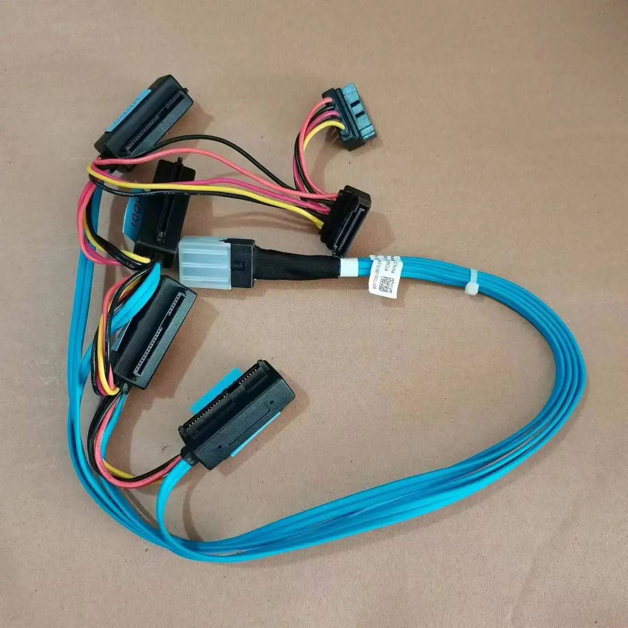 New 33CJ4 SFF8087 To 4x SFF8482 SAS SATA Power Data Cable For Dell PowerEdge T110 Server 6G