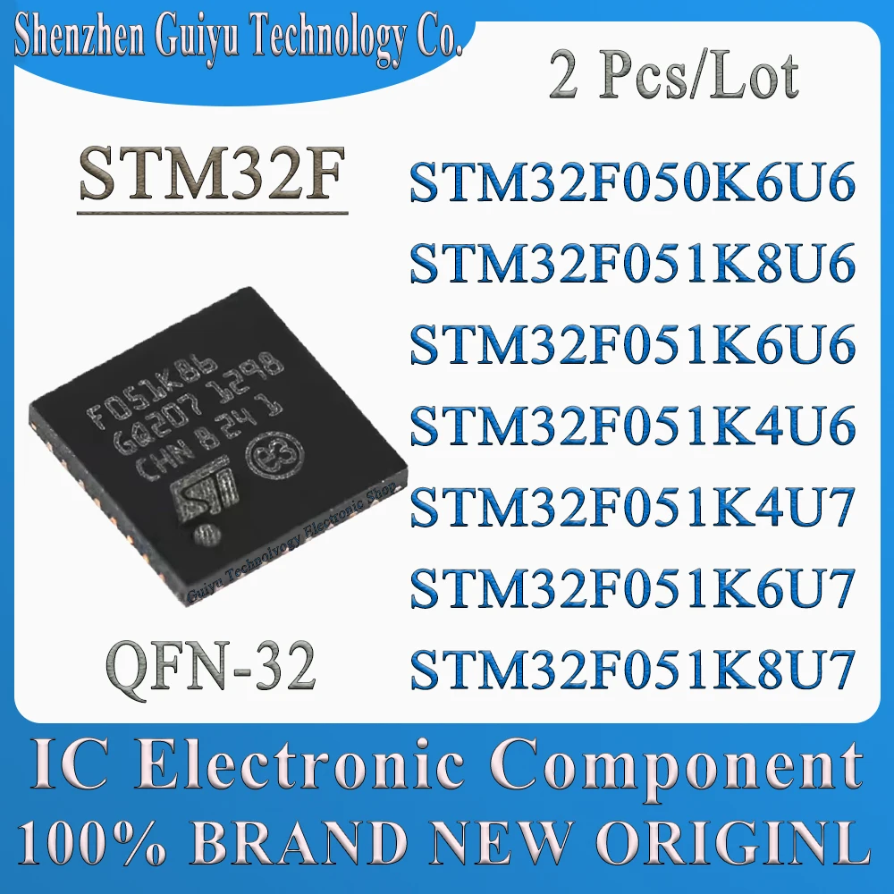 

2 Pcs/Lot STM32F050K6U6 STM32F051K8U6 STM32F051K6U6 STM32F051K4U6 STM32F051K4U7 STM32F051K6U7 STM32F051K8U7 STM32F IC MCU Chip