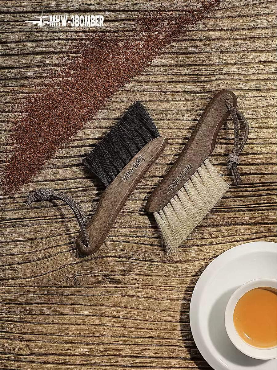 MHW-3BOMBER Coffee Grinde Machine Cleaning Brush Vintage Solid Wood Brush Professional Home Barista Clean Tool Cafe Accessories Похожие на AliExpress