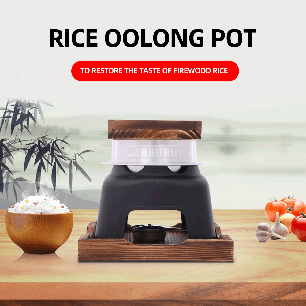 Portable Outdoor Steaming Rice Cooking Alcohol Stove Rice Cooking Oolong Pot Small Non-stick Cookware