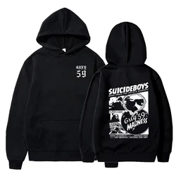 Long sleeve printed streetwear, loose sweatshirts, Y2k Hip Hop style unisex Suicideboys G59 hooded sweatshirts for men and women