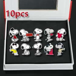 1 Set Snoopy Brooch Anime Figure Cartoon Lapel Pin Cute Enamel Pins Bag Backpack Brooch Badges Decoration for Girl Kids Gift