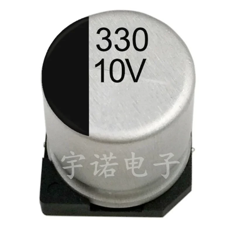 

10PCS 10V330UF SMD Aluminum Electrolytic Capacitor 6.3*7.7MM 330UF10V 10V 330UF size：6.3v7.7（MM）