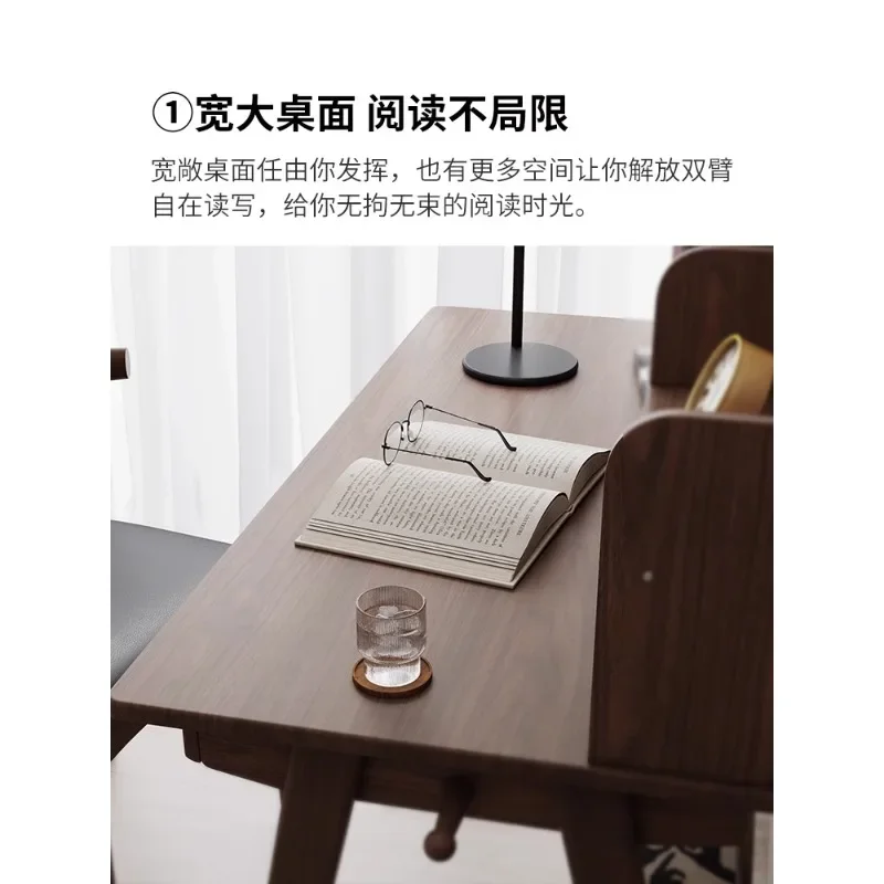 Solid wood computer desk household children's desk bookshelf integrated bedroom small apartment student writing table study tabl