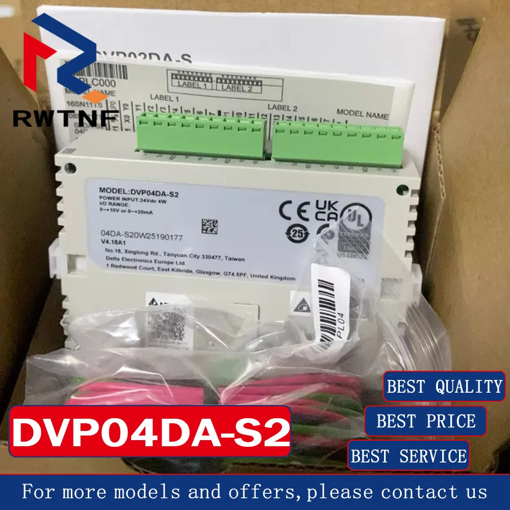 Brand New Genuine DVP04DA-S2 Delta Analog Module 100% Original