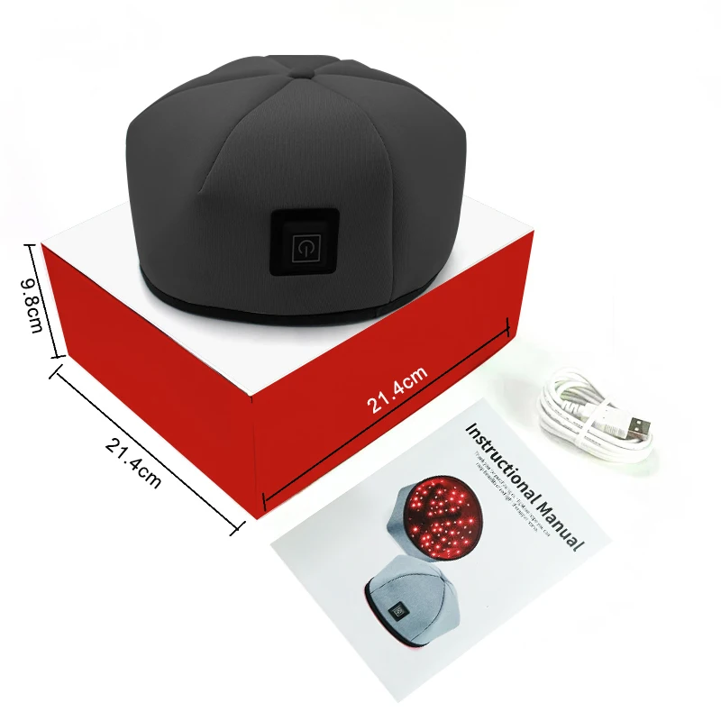 Red Light Therapy Hat Treatment Helmet for Hair growth Near Infrared LED Cap Prevant Loss Head relaxation Relief scalp Device