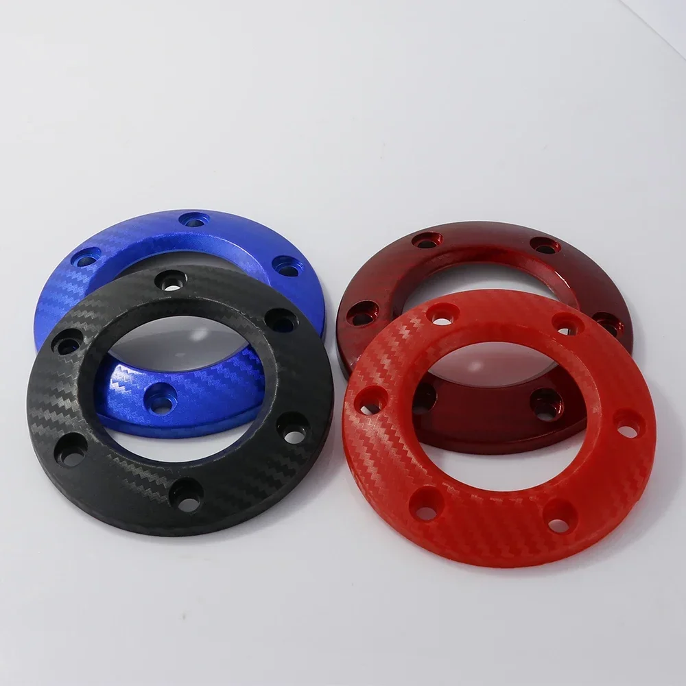 Car Styling Racing Sport Steering Wheel Horn Button Cover Carbon Fiber Aluminium Retainer Ring PCD 70mm