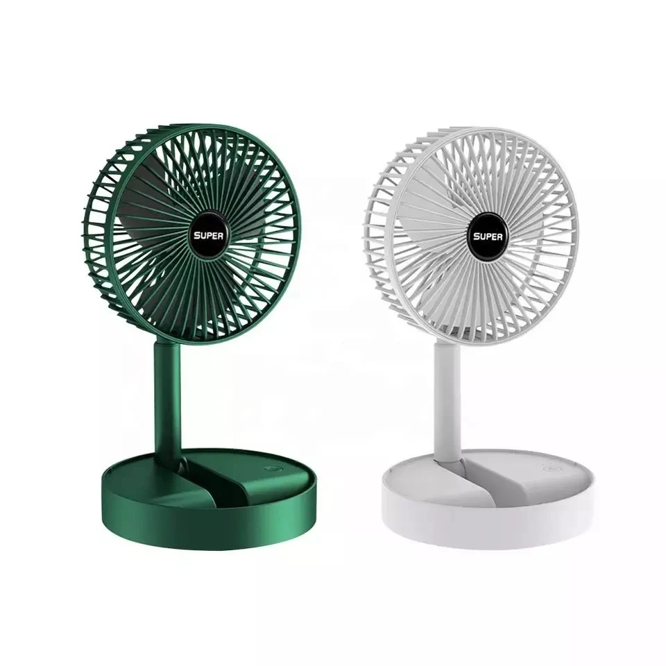 Portable Adjustable rechargeable Telescopic fan Height  Low Noise Air Cooler Fan Strong Wind Floor Cooling Car electric hand fan