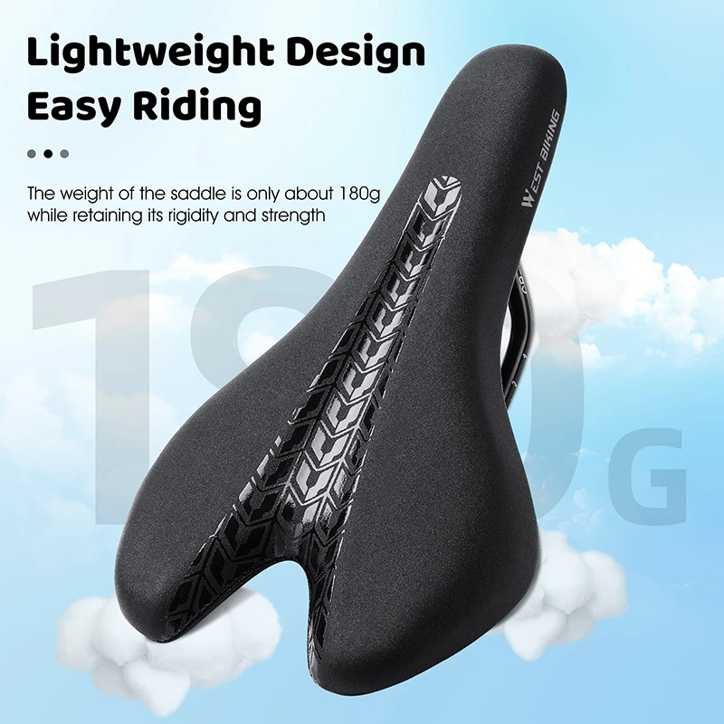 WEST BIKING Children's Bike Saddle Ergonomic Comfortable Shock Absorbing Foam Boys Kid's Bicycle Seat SGS Safety Certification