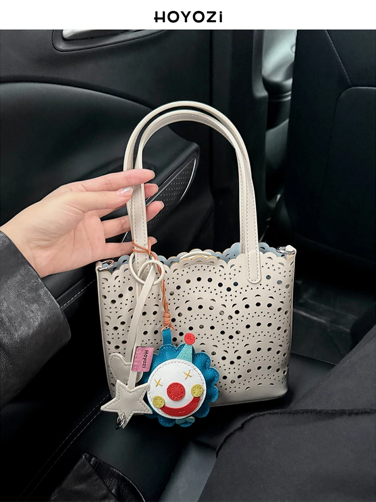 

Crossbody hollow mobile phone bag female, retro tote handbag