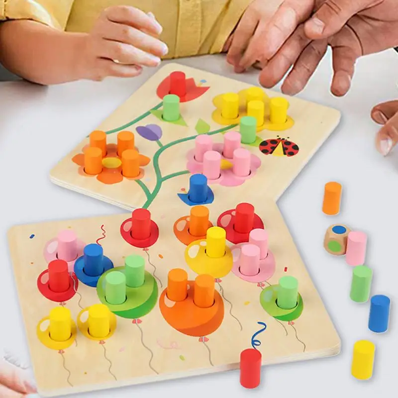 Jouets de tri pour tout-petits, jeu de développement de reconnaissance des couleurs, jouet éducatif en bois pour les motricité Fine et l'apprentissage du développement