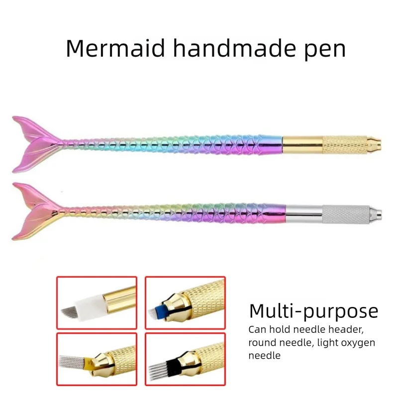 

100 шт., ручная ручка для татуировки, машина для перманентного макияжа, ручка для микроблейдинга для татуировки губ и татуировки бровей, ручка для бровей, стрижки