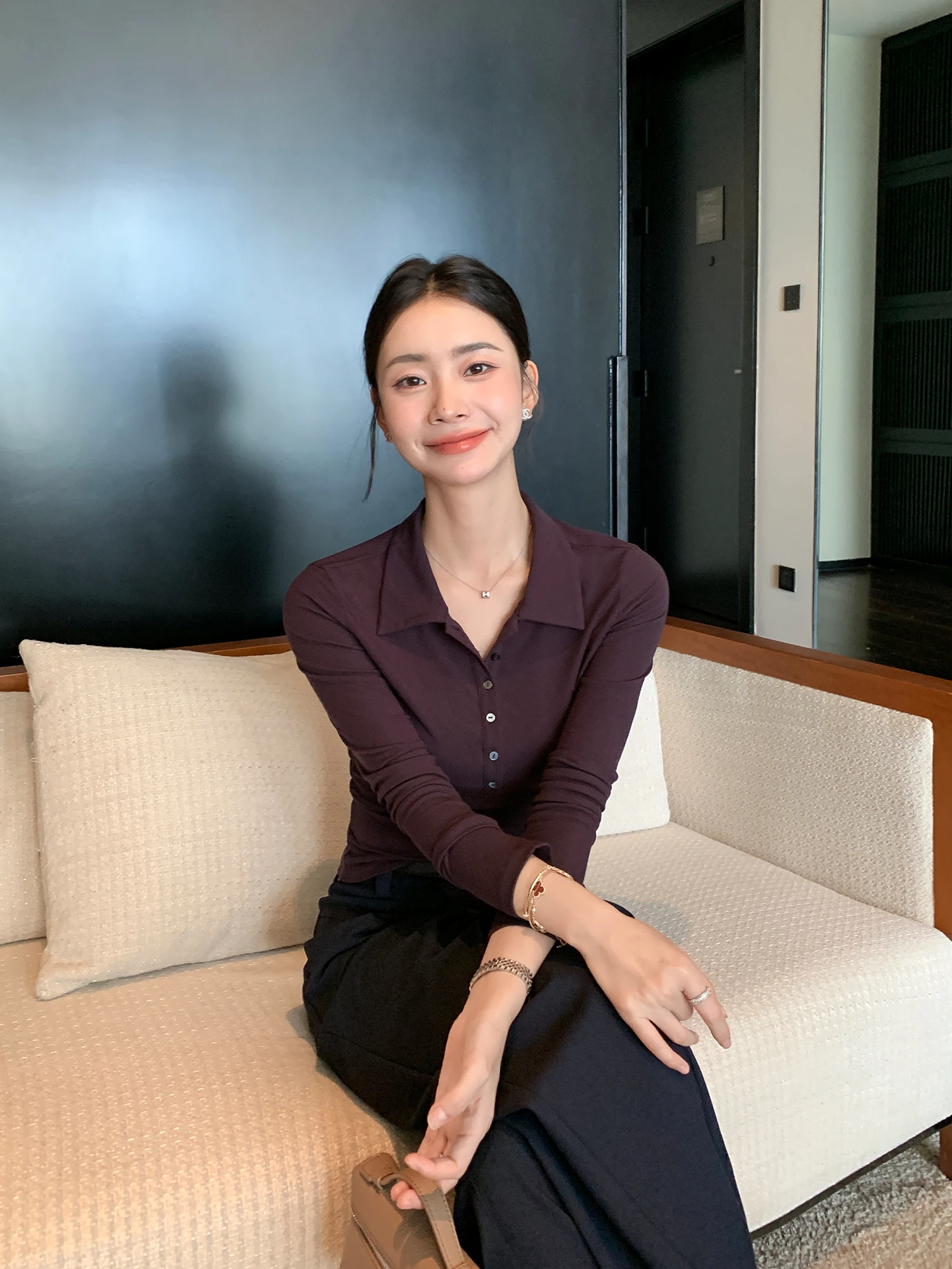 

Женский вязаный свитер Maven Lin Classic Formula Long Sve Ne, мягкий базовый крой на осень, повседневный крой