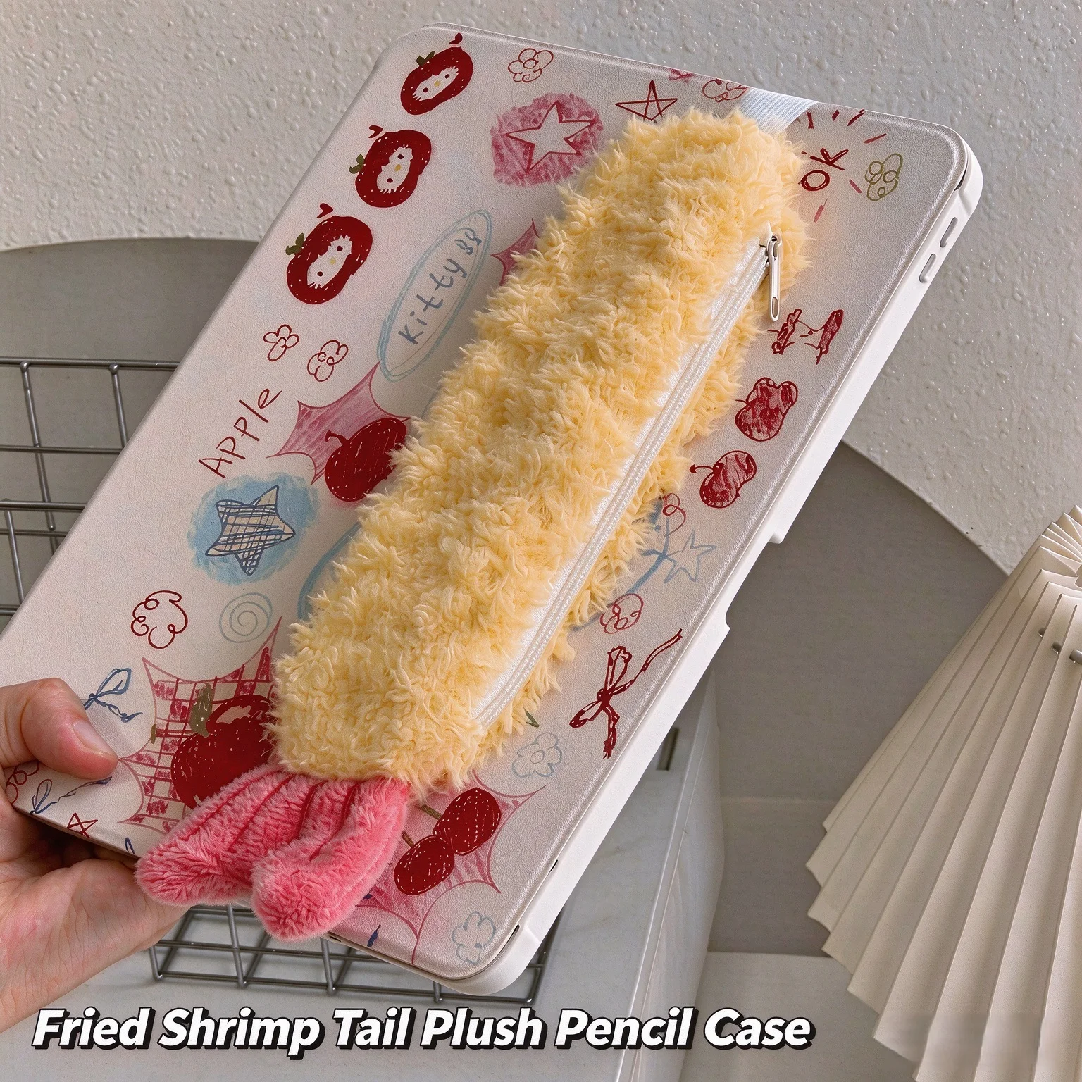 Fried Shrimp Tail Strap Pencil Case, High-Value Pen Insert Pencil Case Clip, iPad Stylus, Anti-Lost Protective Cover Storage Bag