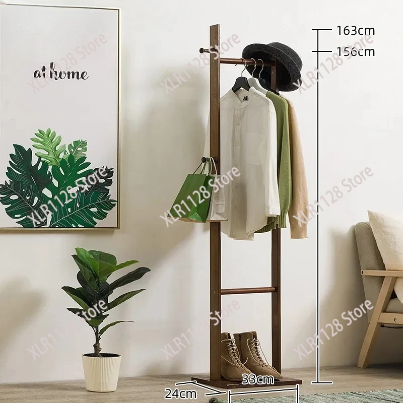 Simple Floor Coat Rack Vertical Garment Hanger for Bedroom Home Clothes Storage Organizer