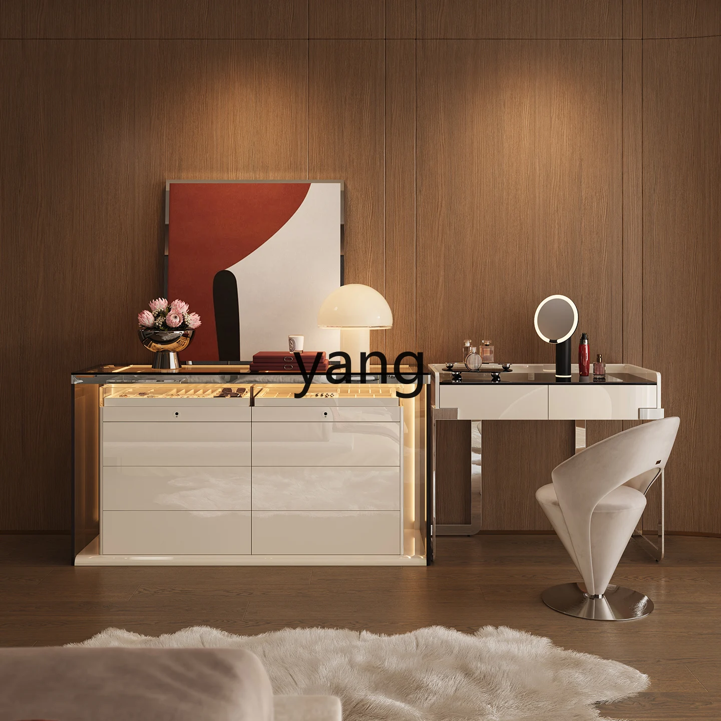 

LMM Italian light luxury dressing table, bedroom cloakroom, master bedroom makeup table