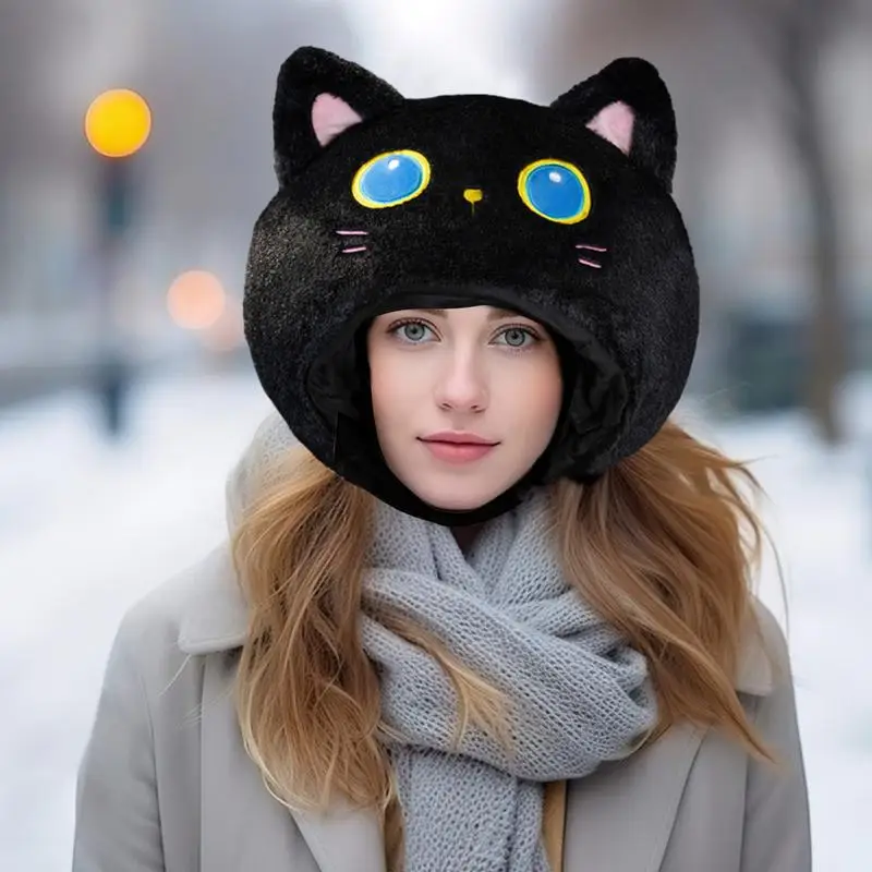 Animal Hat Plush Winter Warm Hat Soft And Breathable Winter Plush Hat Soft Warm Hat For Biking Shopping Picnics Spring Travel