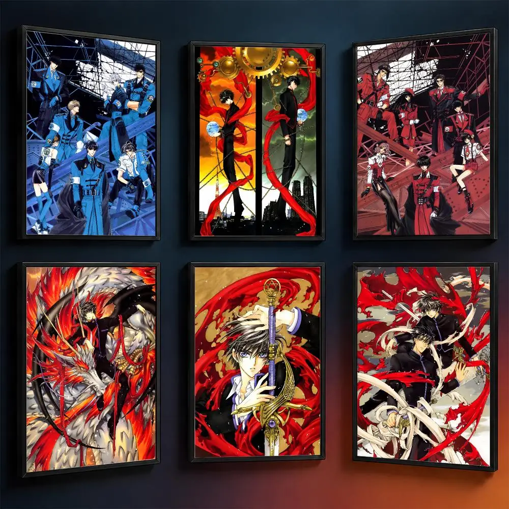 Manga X 1999 Kamui Clamp Poster Wall Art PP Waterproof HD Self Adhesive Modern Home Decor Living Room Apartment Gift