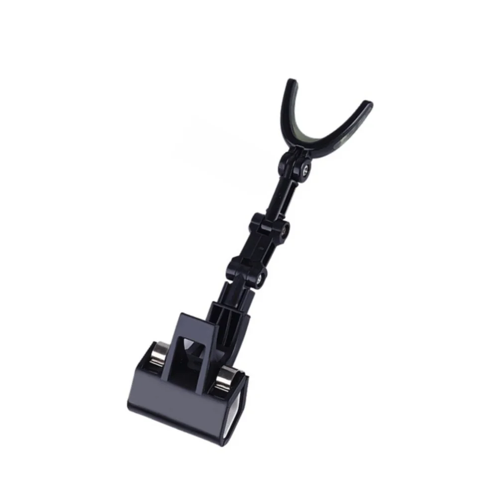 Glow in Dark Fishing Rod Holder for Bridge For Raft Boat Rail Edge Carbon Fiber 360 Degree Rotating Clamp 43g Light Weight
