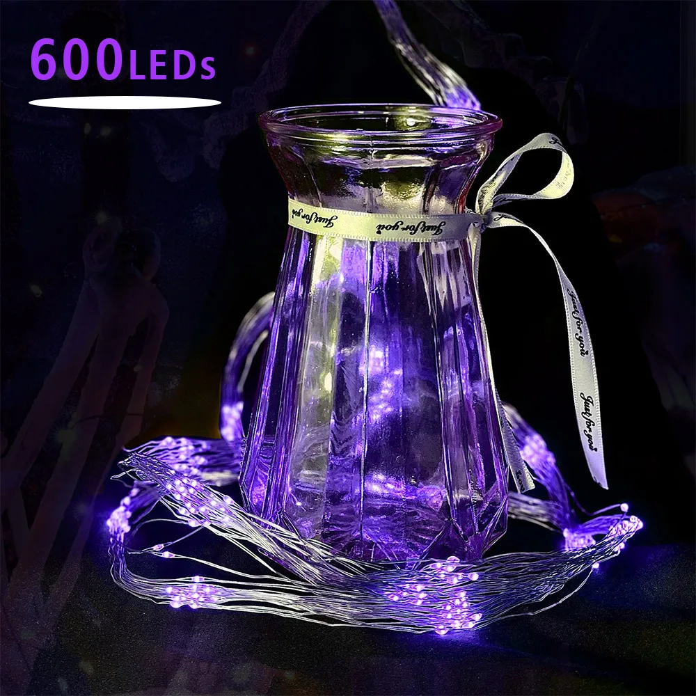 100LED 300LED 600LED 2M Branch Lights Plug In Christmas String Lights Outdoor Waterfall Lights Indoor Curtain LED Lamp Decor