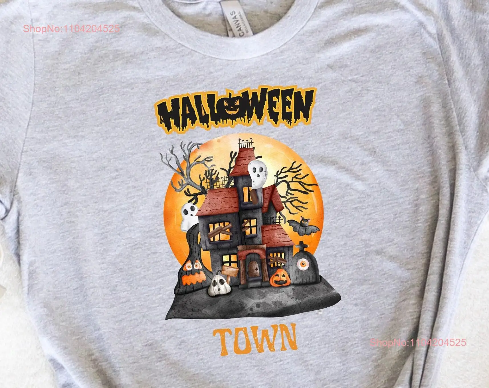 Comfort Colors Halloweentown T Shirt Halloween Town Pumpkin Party long or short sleeves